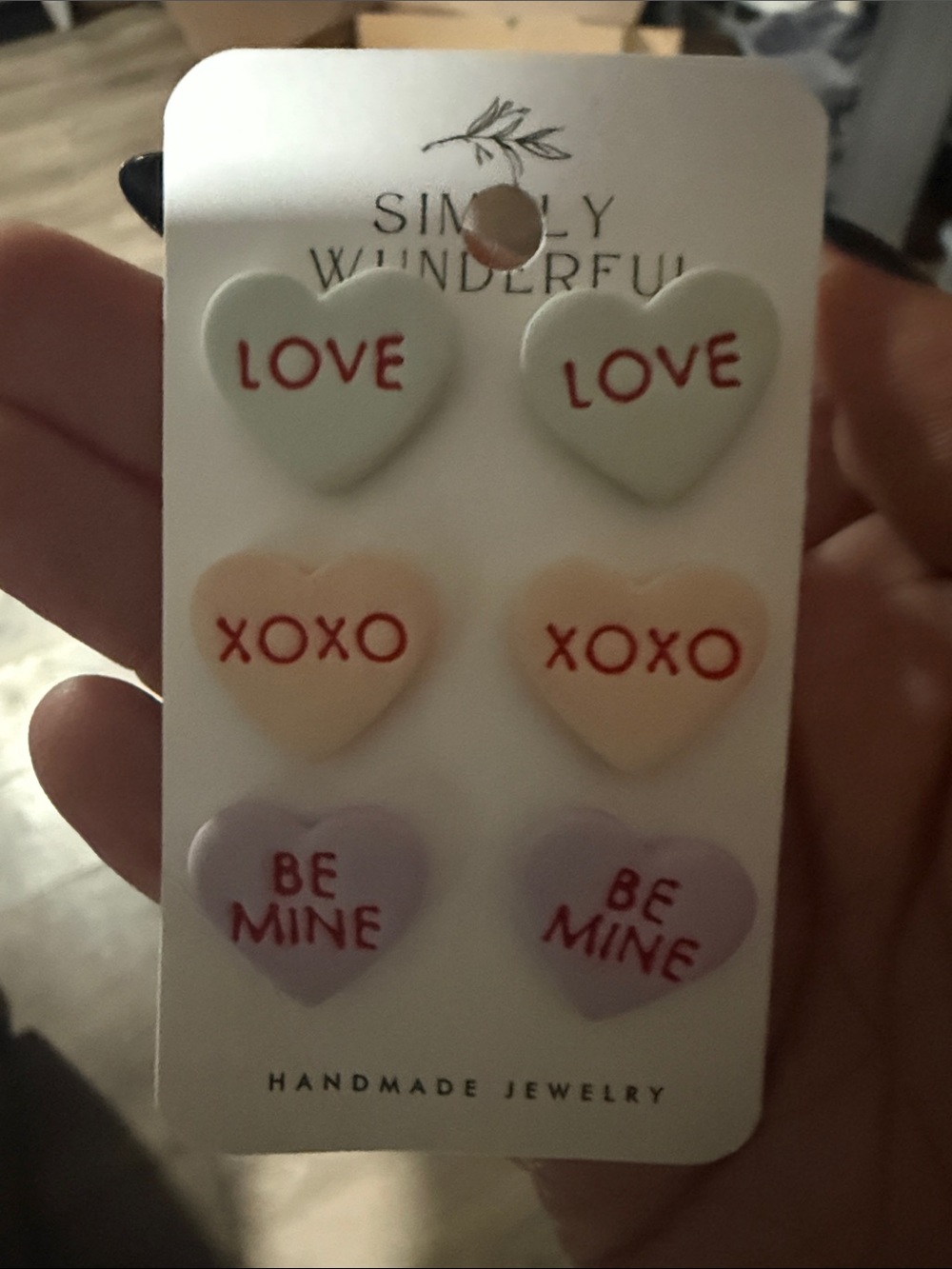 Pastel Heart Stud Earring Set - Mint, Peach & Lavender